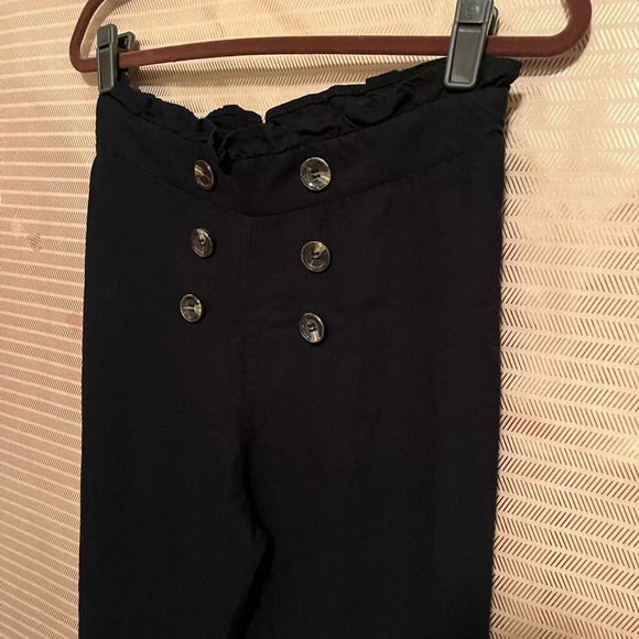 HEART & HIPS~ BLACK/ GOLD PULL ON~ PANT~LG - Picture 3 of 9